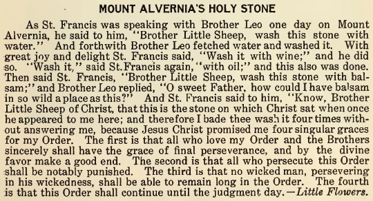 Mount Alvernia's Holy Stone - December 1916