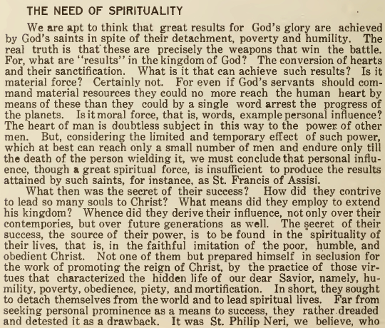 The Need of Spirituality - The Franciscan Herald - October 1917